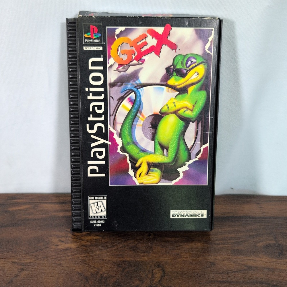 Gex for Sony PlayStation 1 PS1 Long Box NTSC-U/C w/ Manual & Reg Card Included
